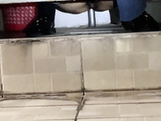 【精品厕拍】，胆大心细，坑神躲藏高校女厕，隔板缝偷拍多位学姐方便，看不清还补光，附加露脸照片