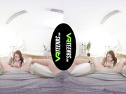Lovely teen Rebeka Ruby sucking your cock in virtual reality