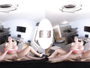 Busty Chloe Lamur gets anal and creampie on kitchen