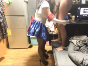 “老公插进来呀”年轻小伙酷爱COS系列蜗居让女友穿上黑丝青春卡通人物装啪啪啪口活给力俩人对着呻吟对白淫荡