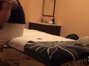 上海某洗浴会所强壮小黑哥加点钱把按摩的良家美女技师给操了,各种高难度体位干,抱起来插,一般人绝对受不了!