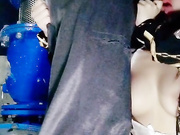 深夜户外勾搭路人衣服都没脱就开干揉奶后入